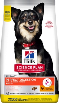 Hills SP Canine Adult Perfect Digestion Small & Mini with Chicken & Brown Rice 